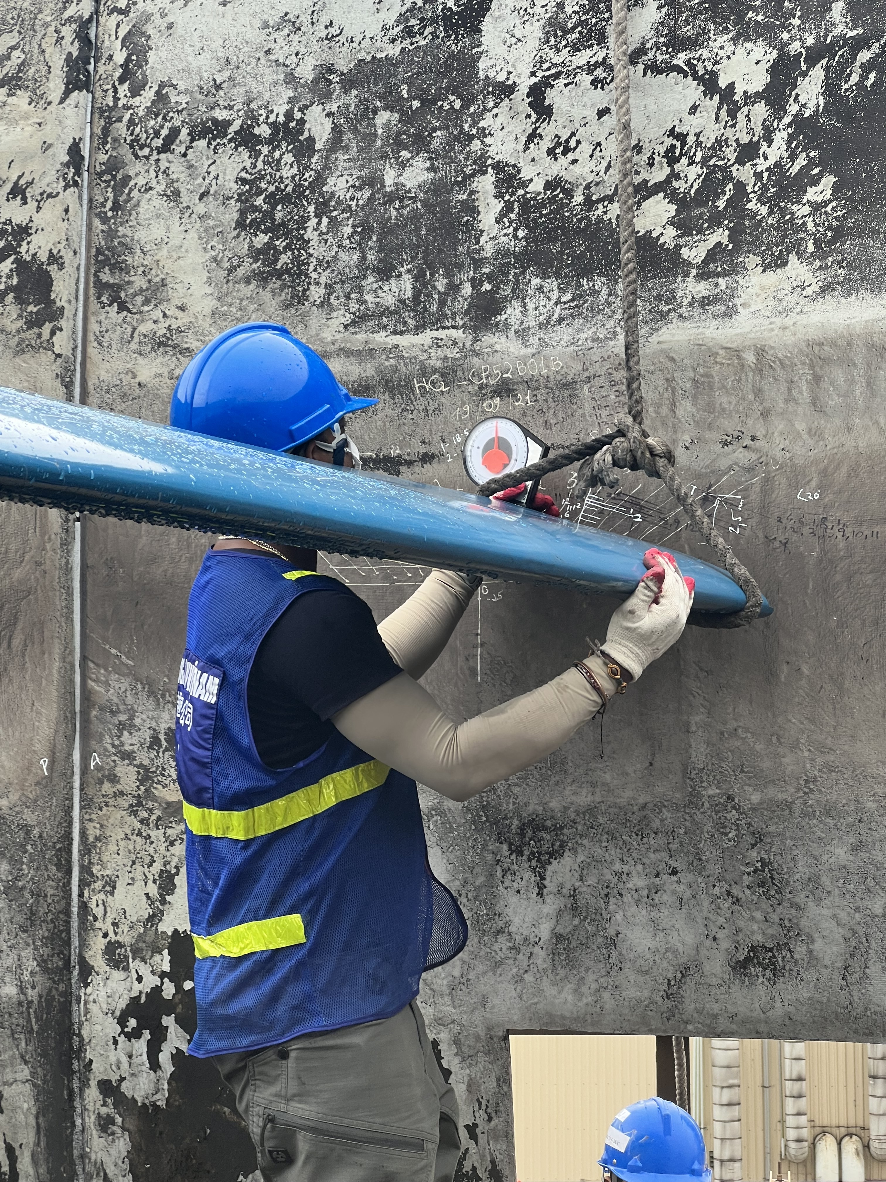 Final blade-angle adjustment during post-installation verification